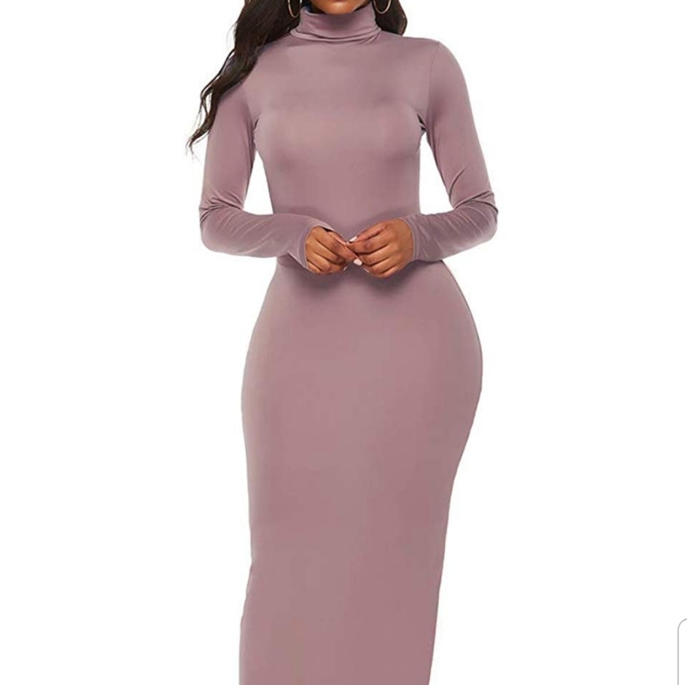 Long sleeve, long bodycon dress